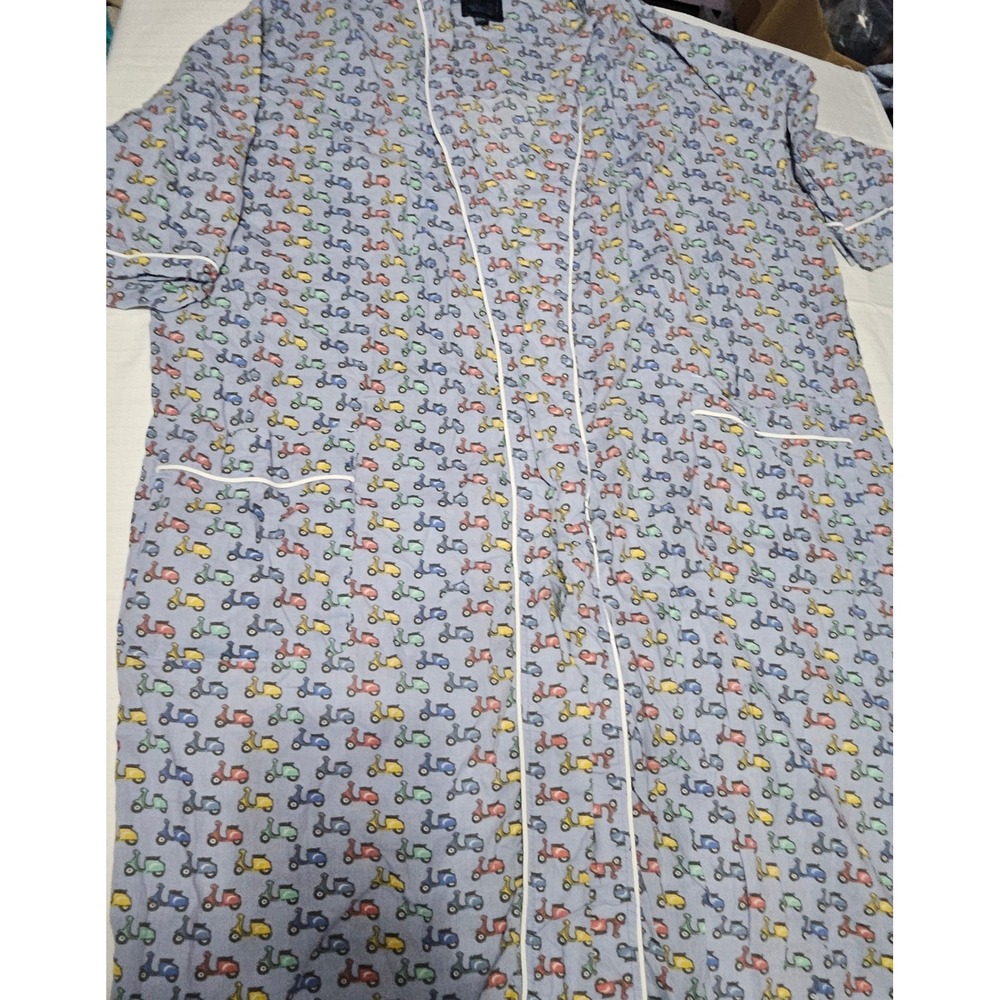 Majestic International Scooters Long Robe One Size Short Sleeve Kimono Sleepwear